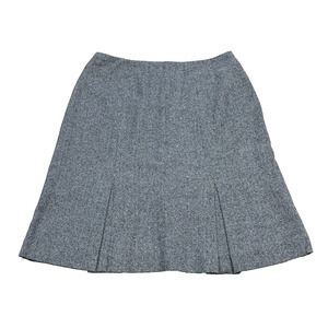 Valerie Stevens Herringbone Wool Blend Skirt Size 12P Modest Career Classic